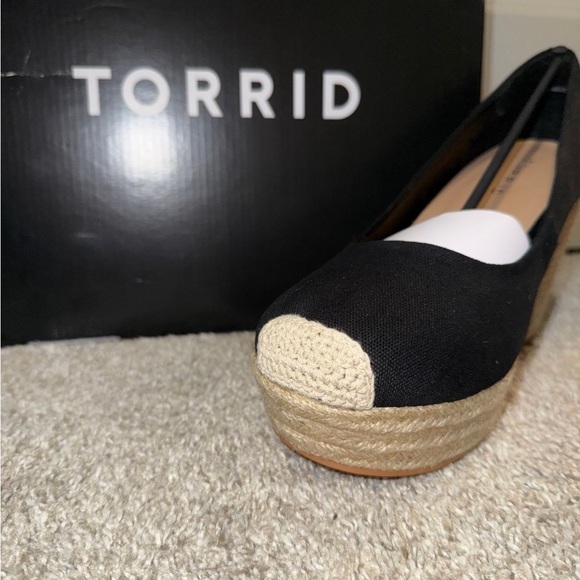 Torrid Black Canvas Wedge Espadrilles - Picture 7 of 9